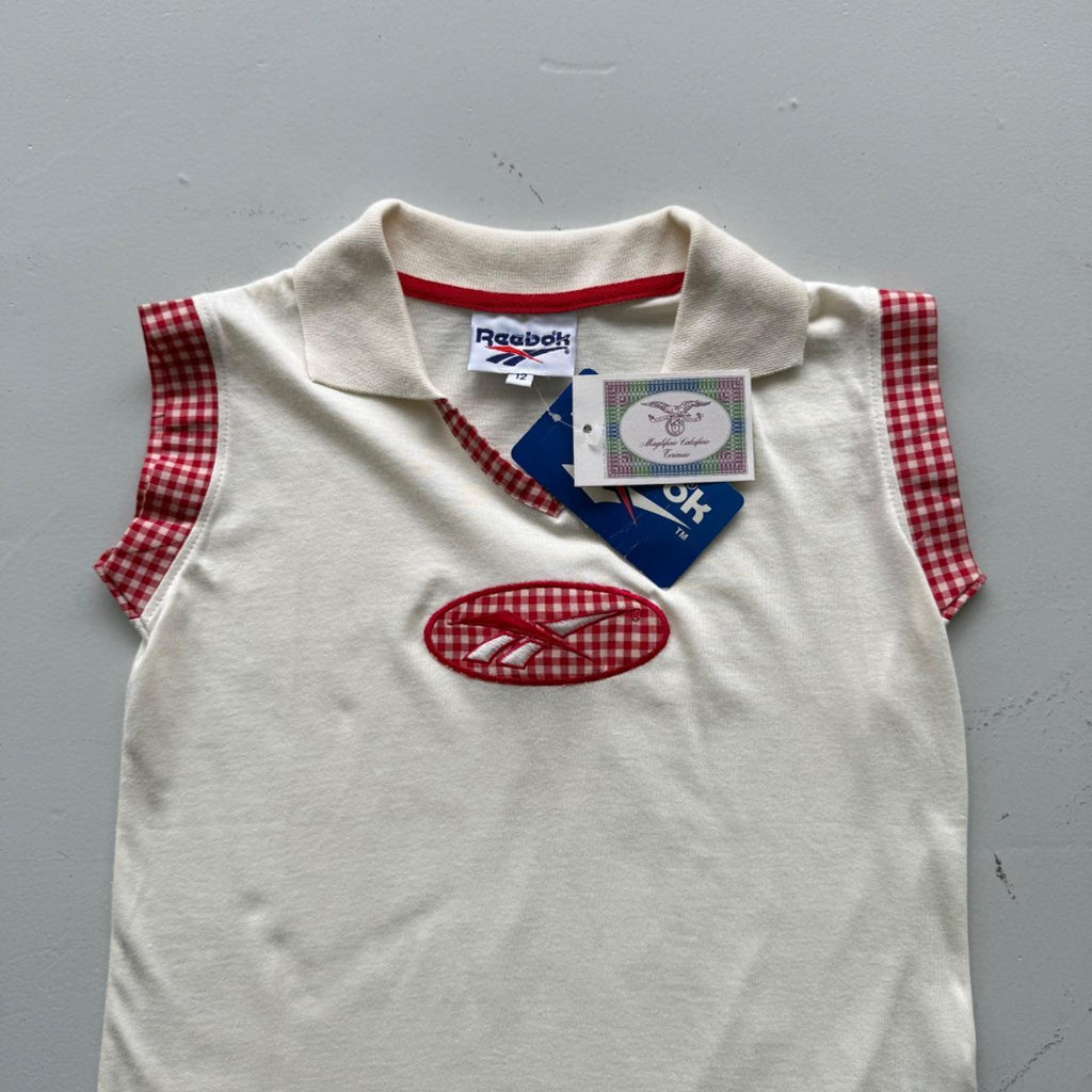 Cream Reebok 90s Deadstock Baby T-Shirt Vest - Size 10