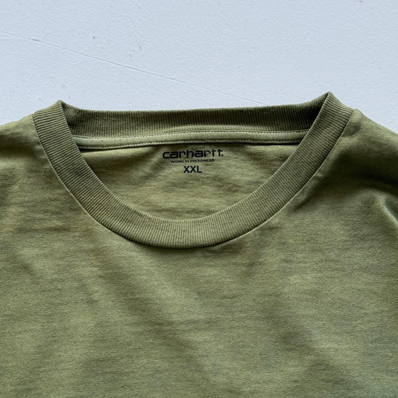 Green Overdyed Carhartt 90's Long Sleeve Vintage T-shirt - XXL