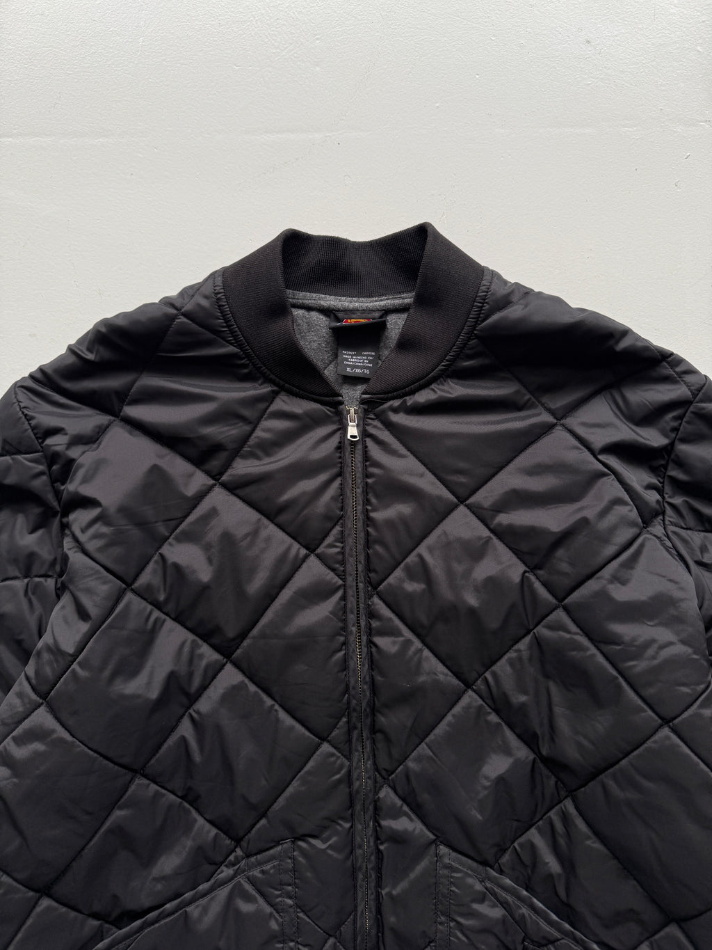 Black Dickies 00's Vintage Quilted Bomber Jacket - XL