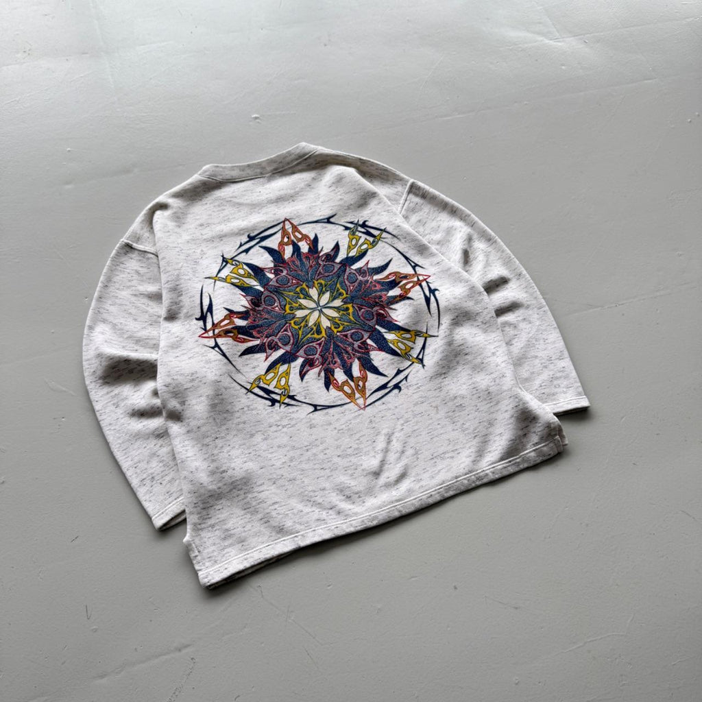 Grey Surfer 90’s Vintage Surf Style Sweatshirt - Medium