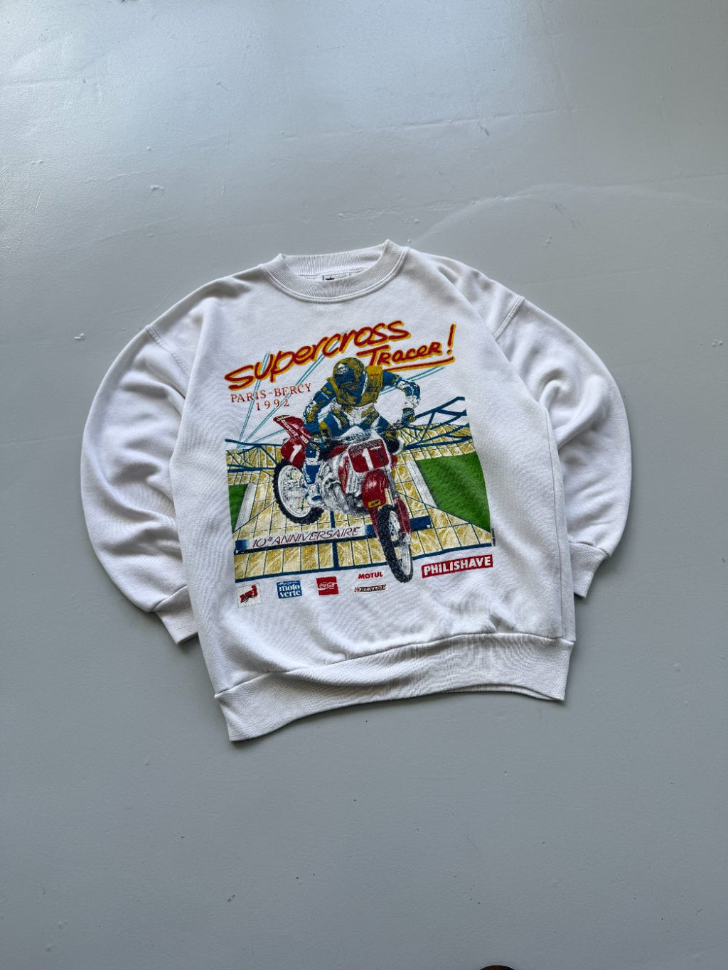 Supercross Paris-Bercy 1992 90s Vintage Graphic Sweatshirt - Medium