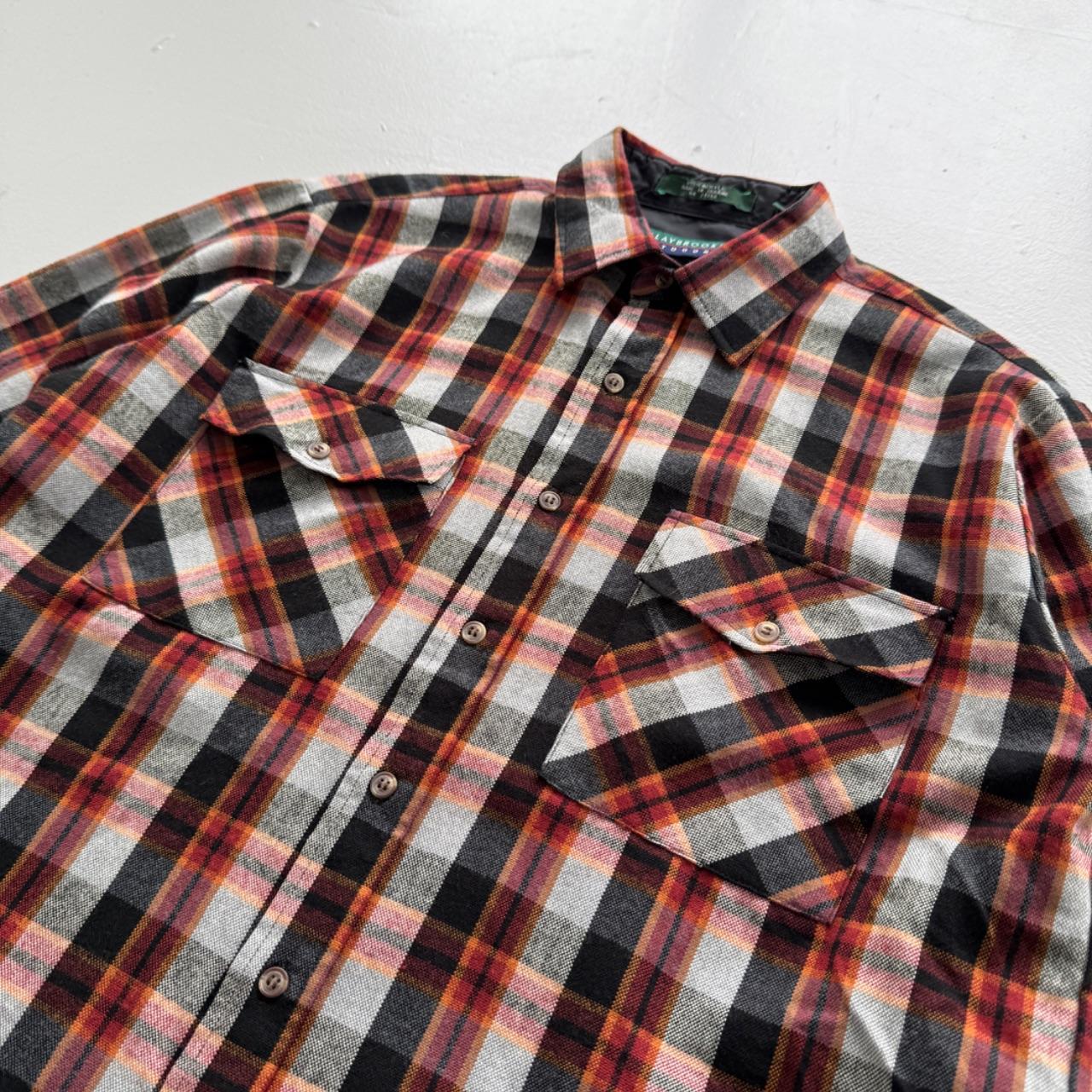 Red and Black Checkered Claybrooke 90s Vintage Long Sleeve Shirt - Large