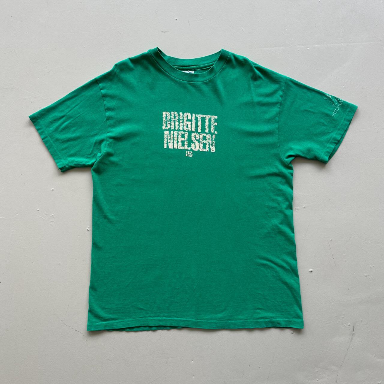 Green Bridgette Nielsen She Hulk Comic Book 90s Vintage T-shirt - XL