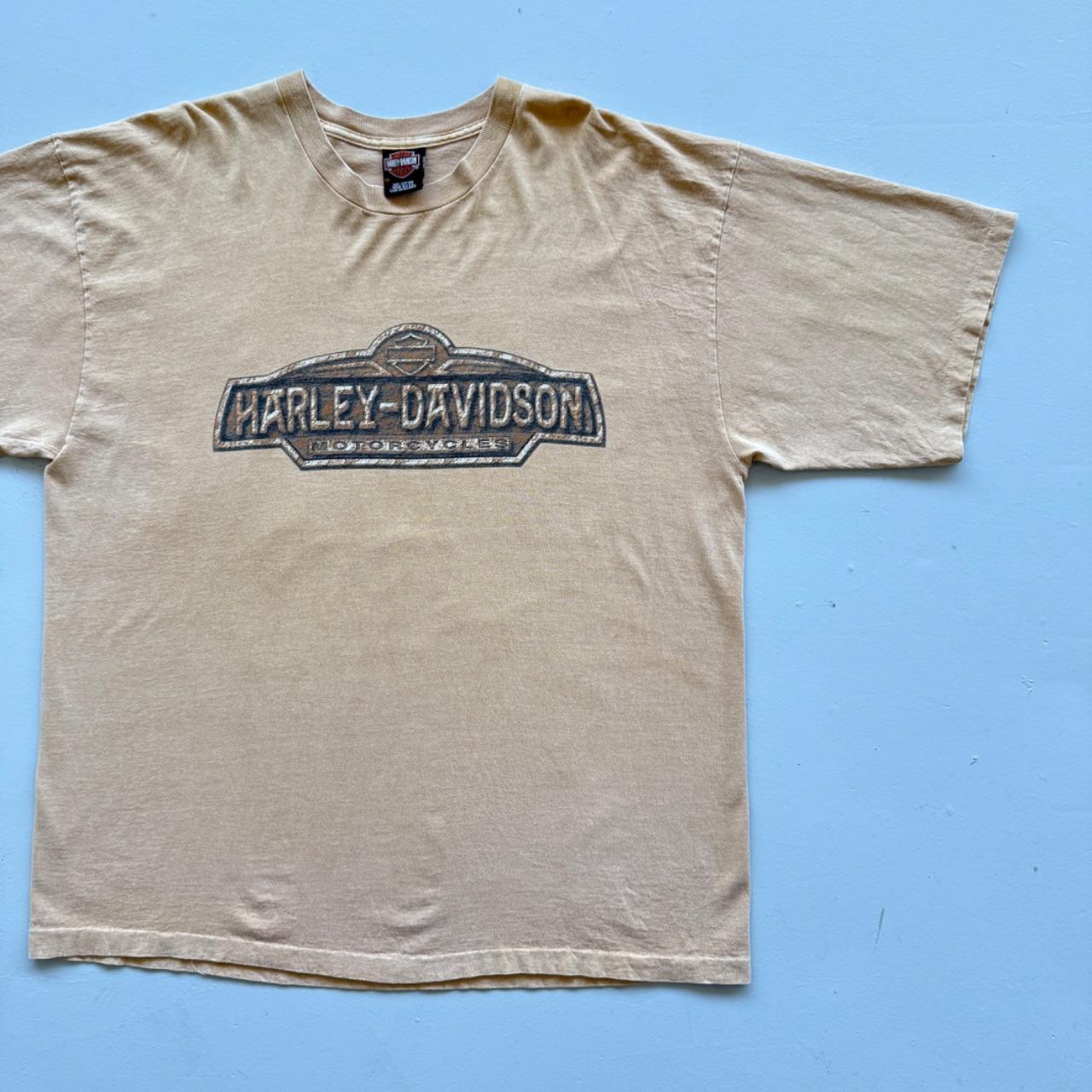 Sandstone Beige Harley Davidson 90s Vintage Graphic T-Shirt - 2XL