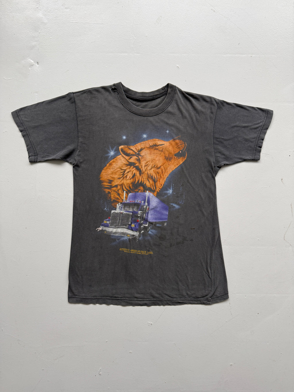 Faded Wolf & Truck 90's Vintage Graphic T-Shirt