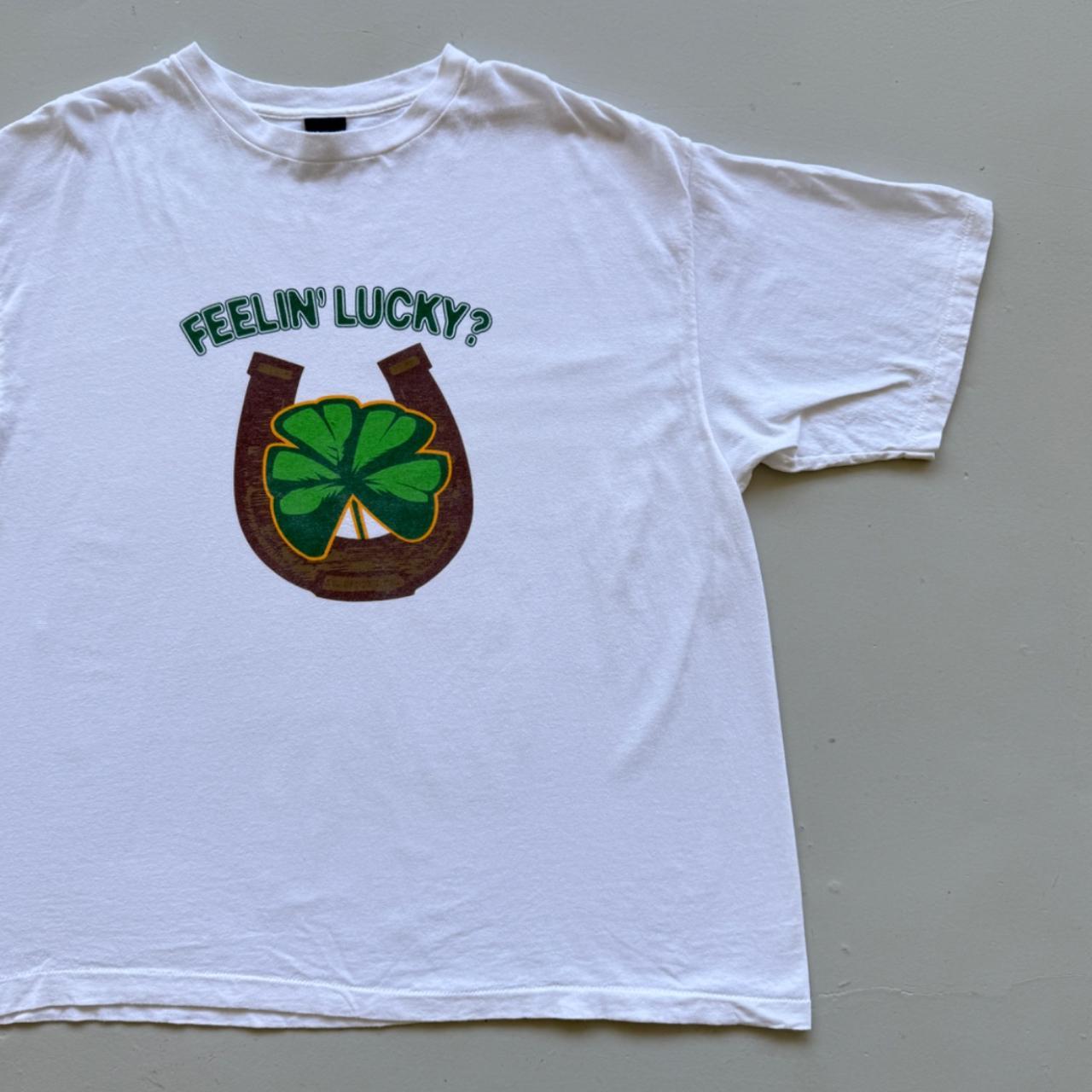 White St. Patrick's Day Vintage 90s T-shirt - XXL