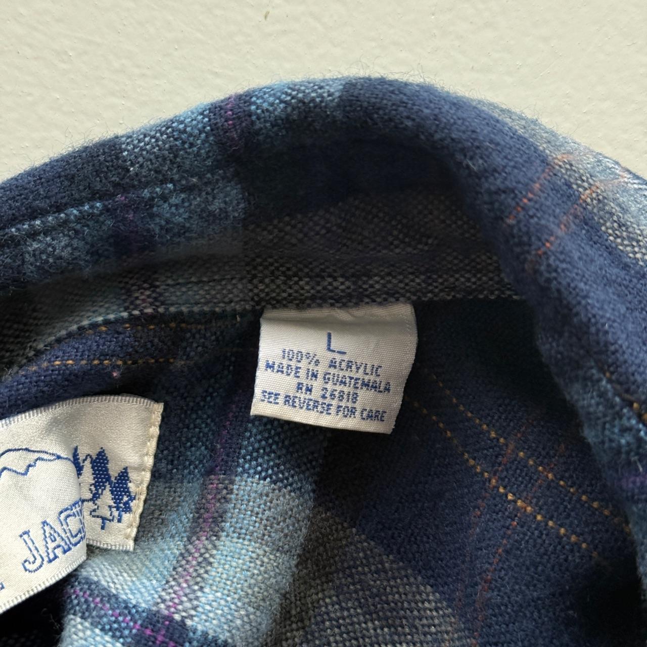 Blue Lumber Jack 80’s Vintage Flannel Long Sleeve Shirt - Medium