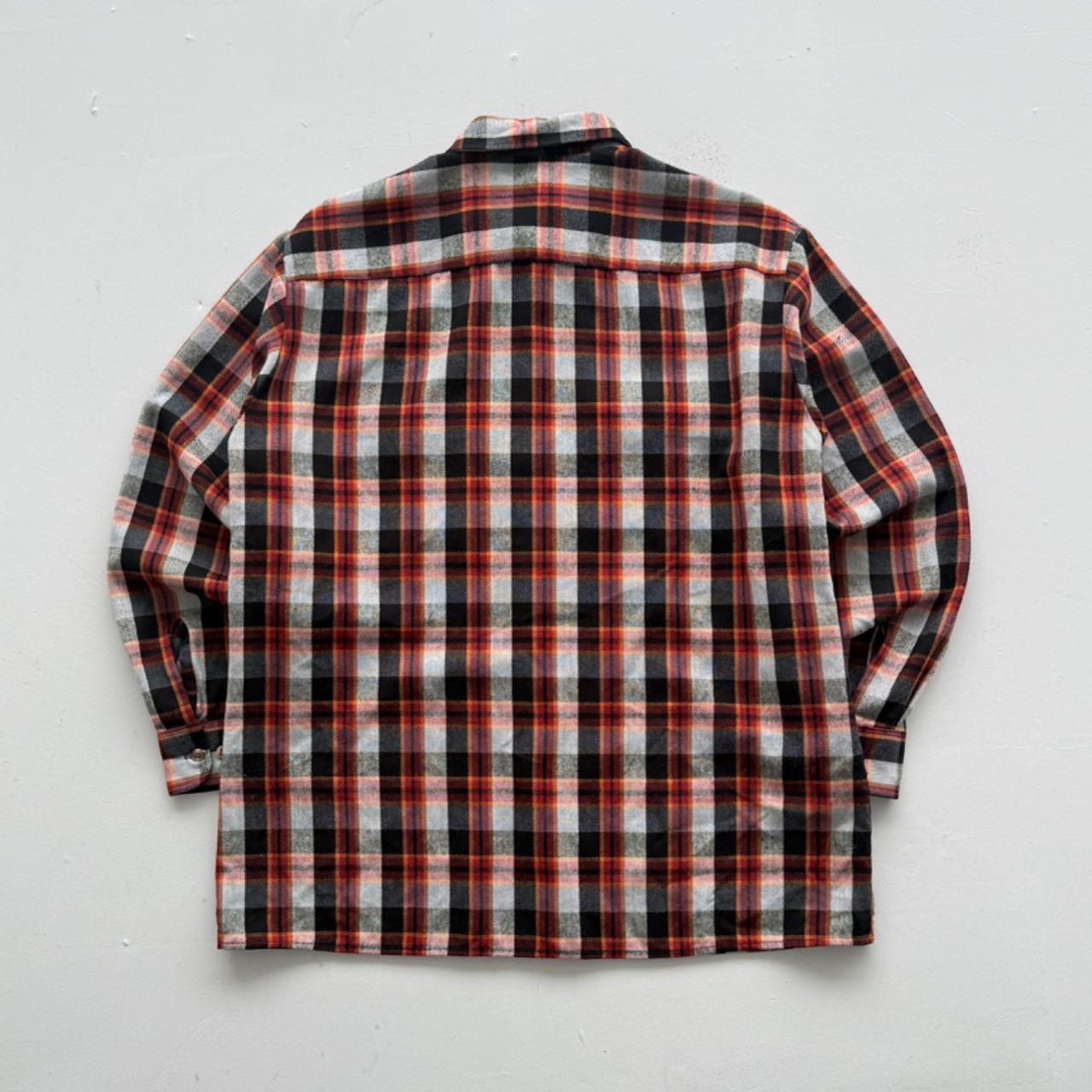 Red and Black Checkered Claybrooke 90s Vintage Long Sleeve Shirt - Large