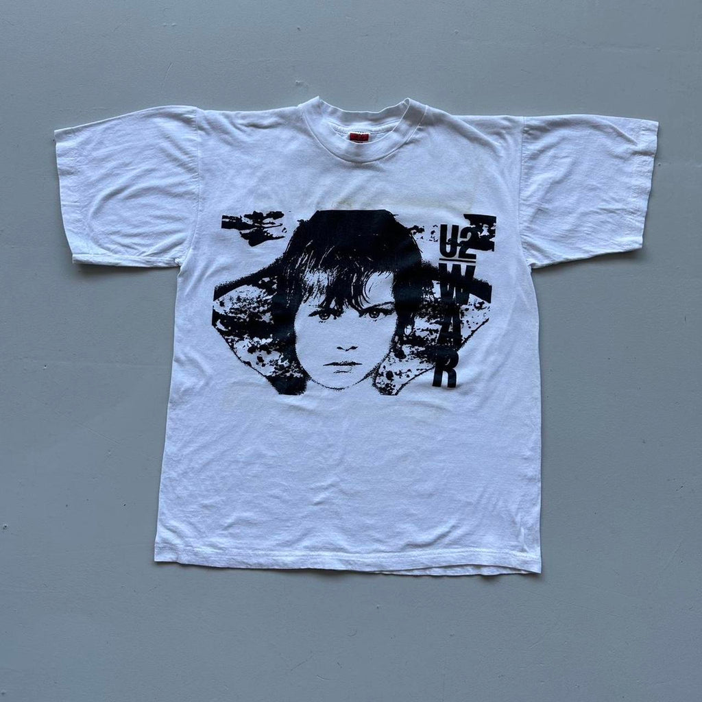U2 War White 90s Vintage T-shirt - Medium