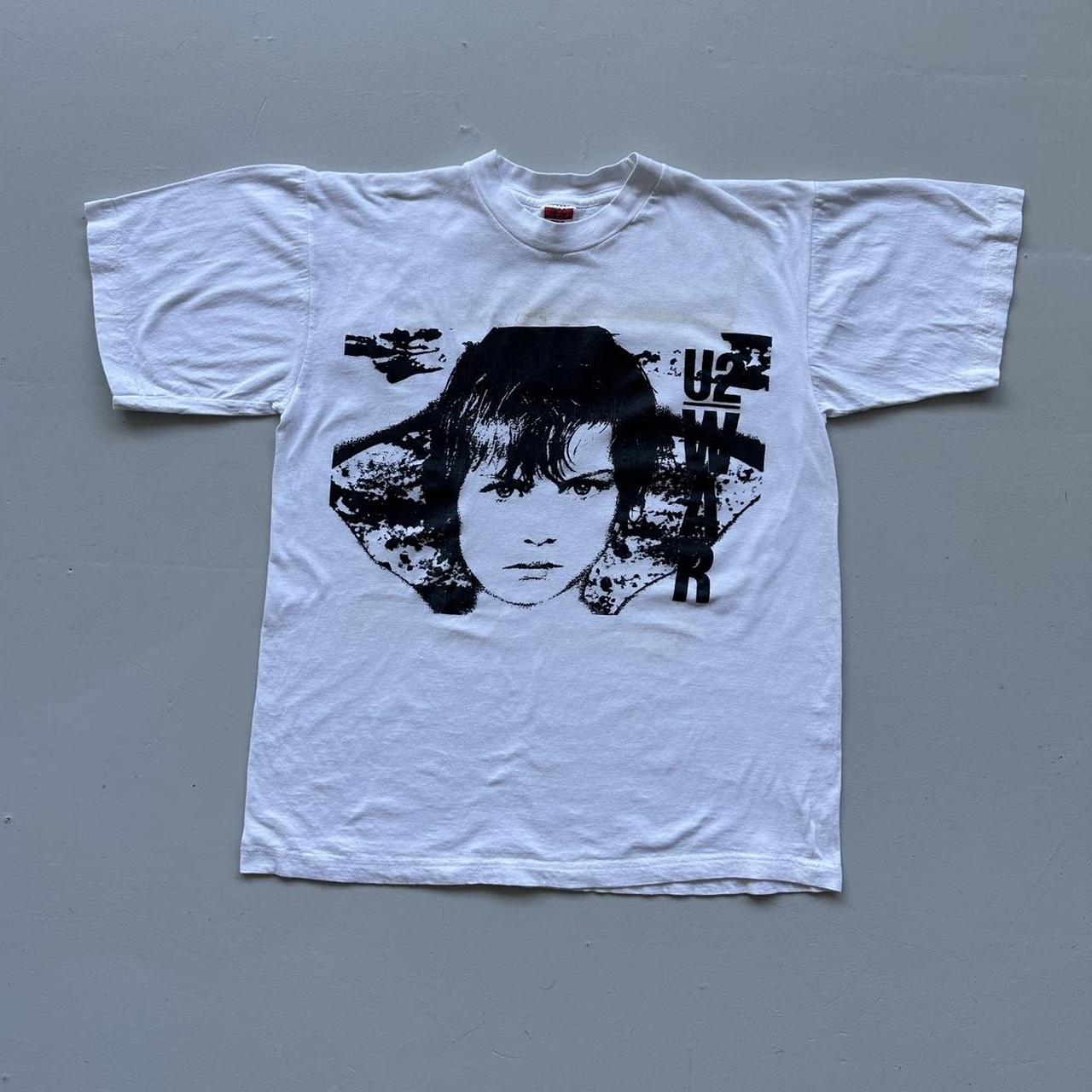 U2 War White 90s Vintage T-shirt - Medium