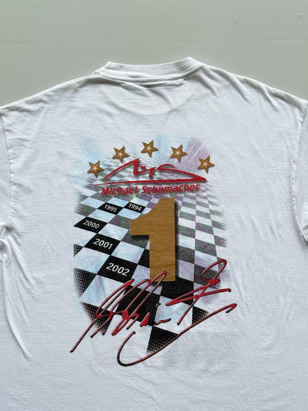 Michael Schumacher Official 5 Times F1 World Champion 2002 Vintage Graphic T-Shi