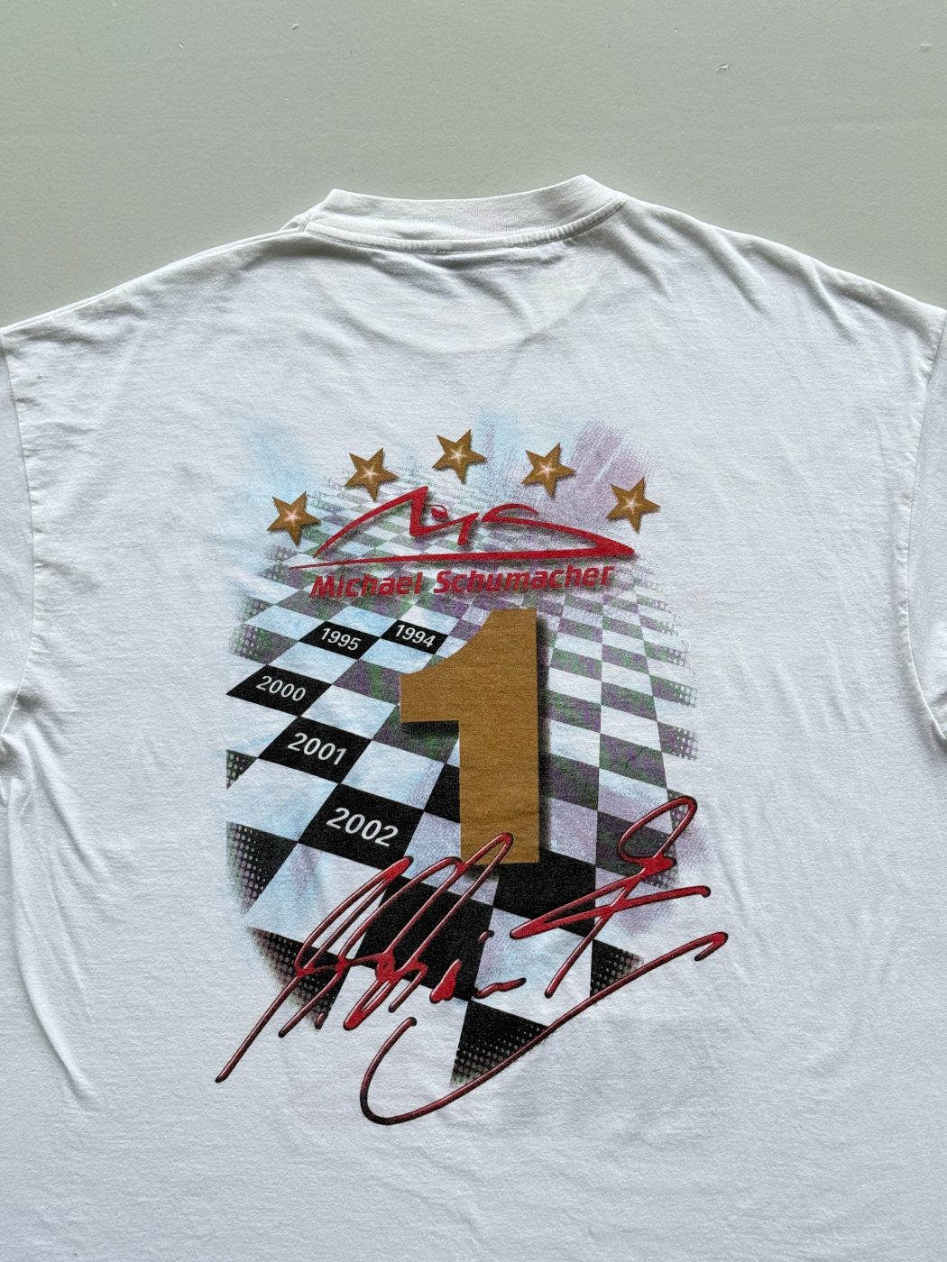 Michael Schumacher Official 5 Times F1 World Champion 2002 Vintage Graphic T-Shi
