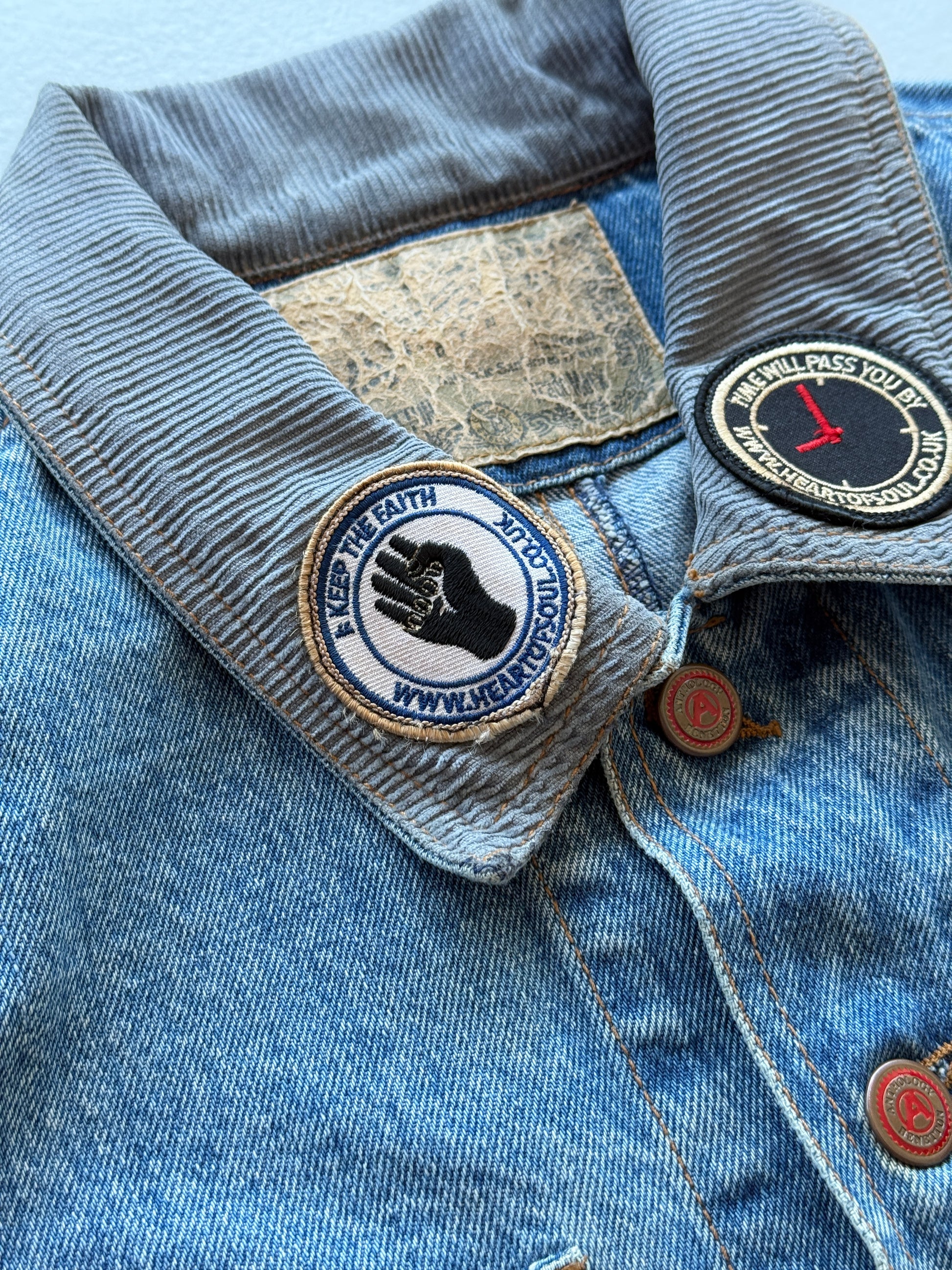 Blue Northern Soul 90's Vintage Denim Jacket - Small