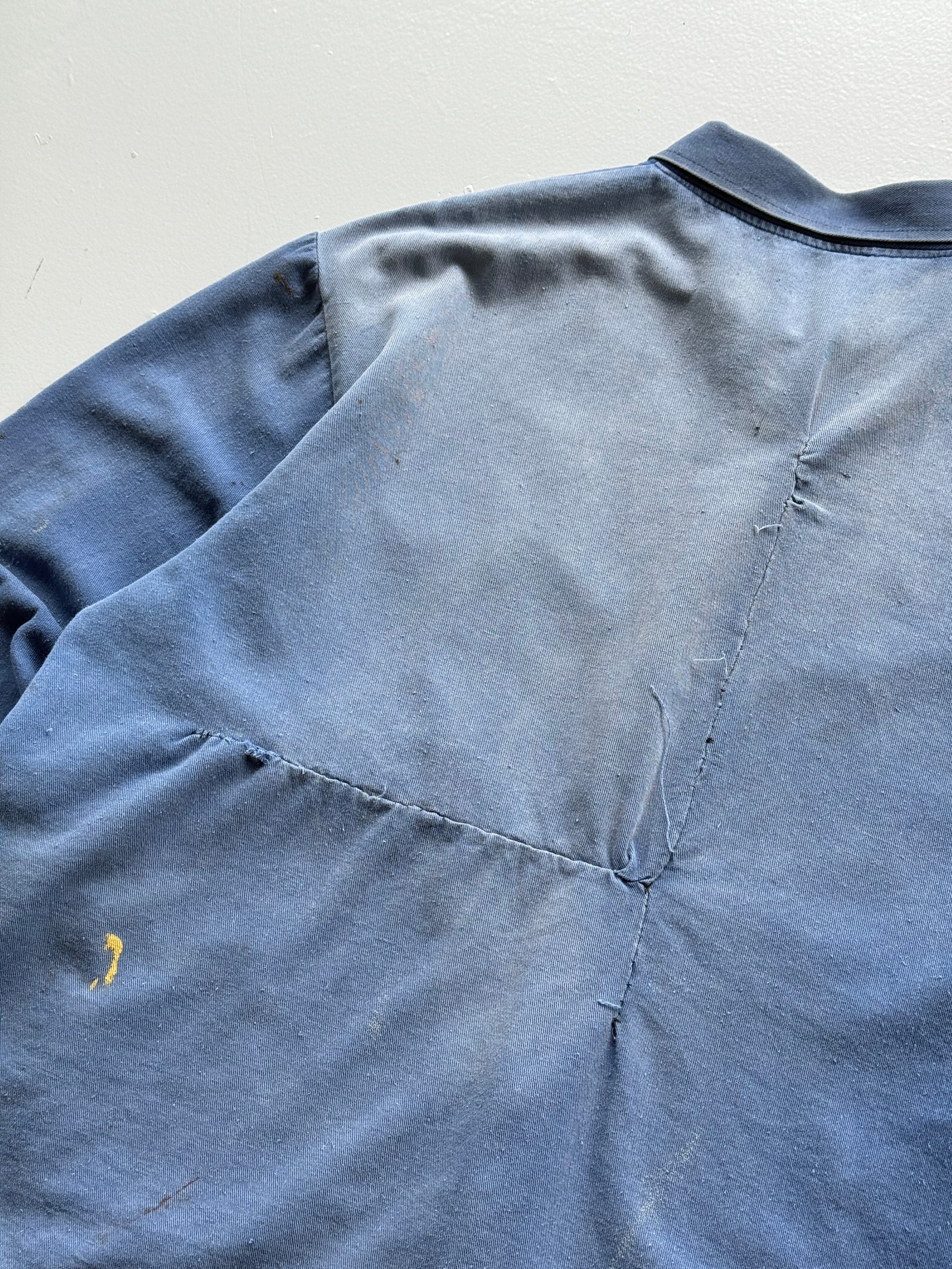 Thrashed Blue French Chore Jacket 70's Vintage Workwear CH170 - Oversized Medium