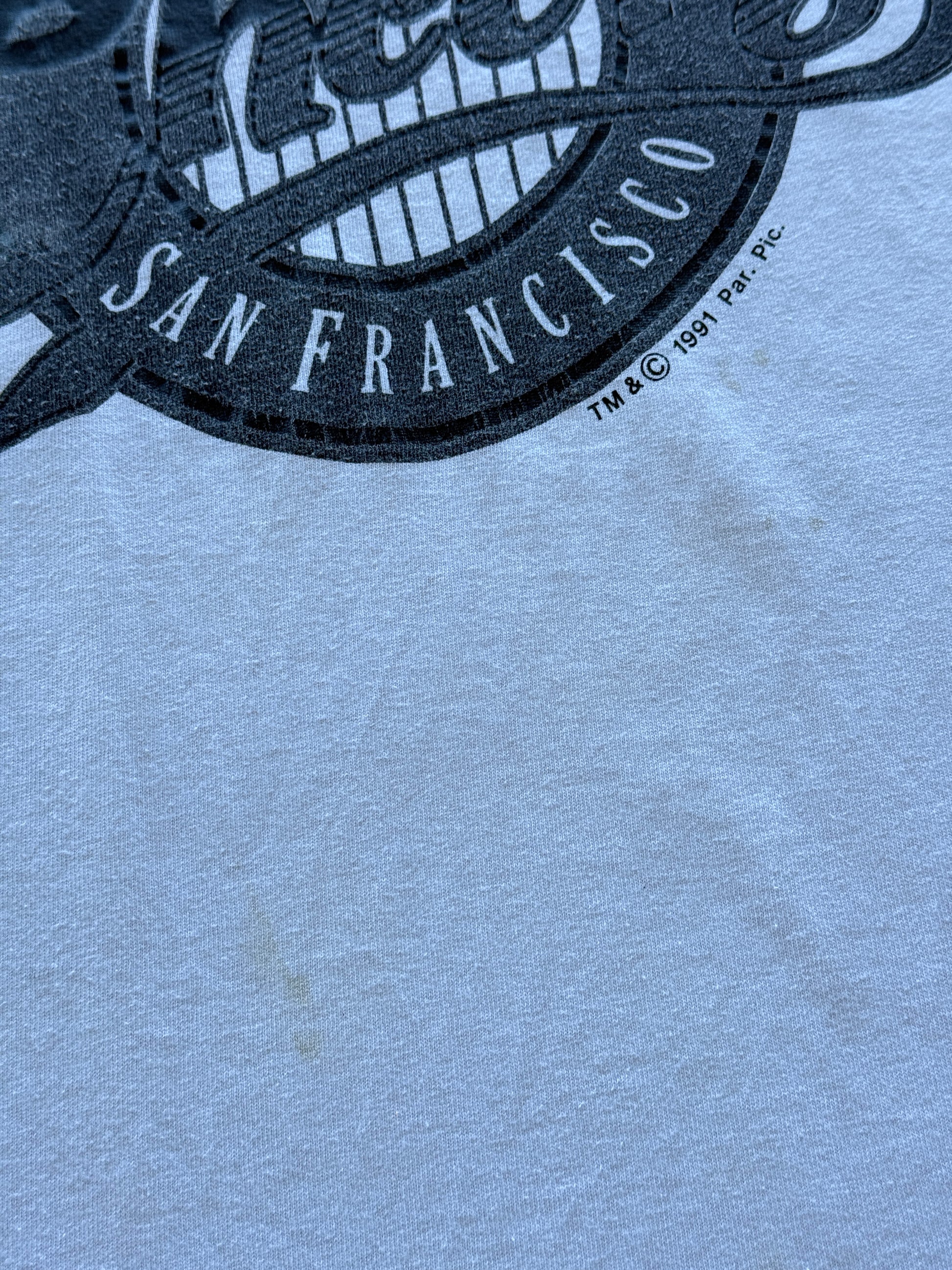 White Cheers San Francisco 90's Vintage Single Stitch Graphic T-Shirt - Large