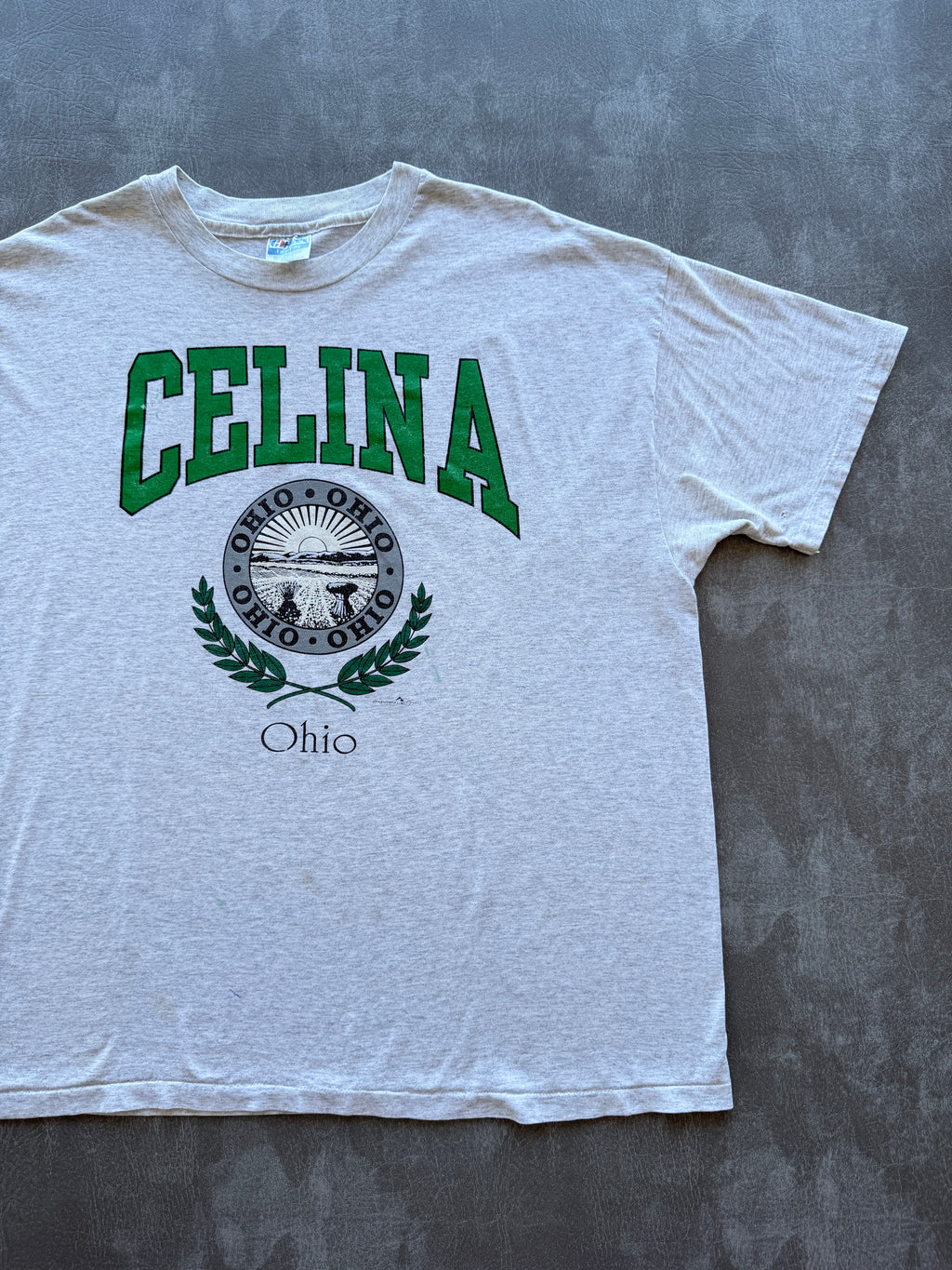 Grey Celina Ohio 90's Vintage Single Stitch Graphic T-Shirt - XXL