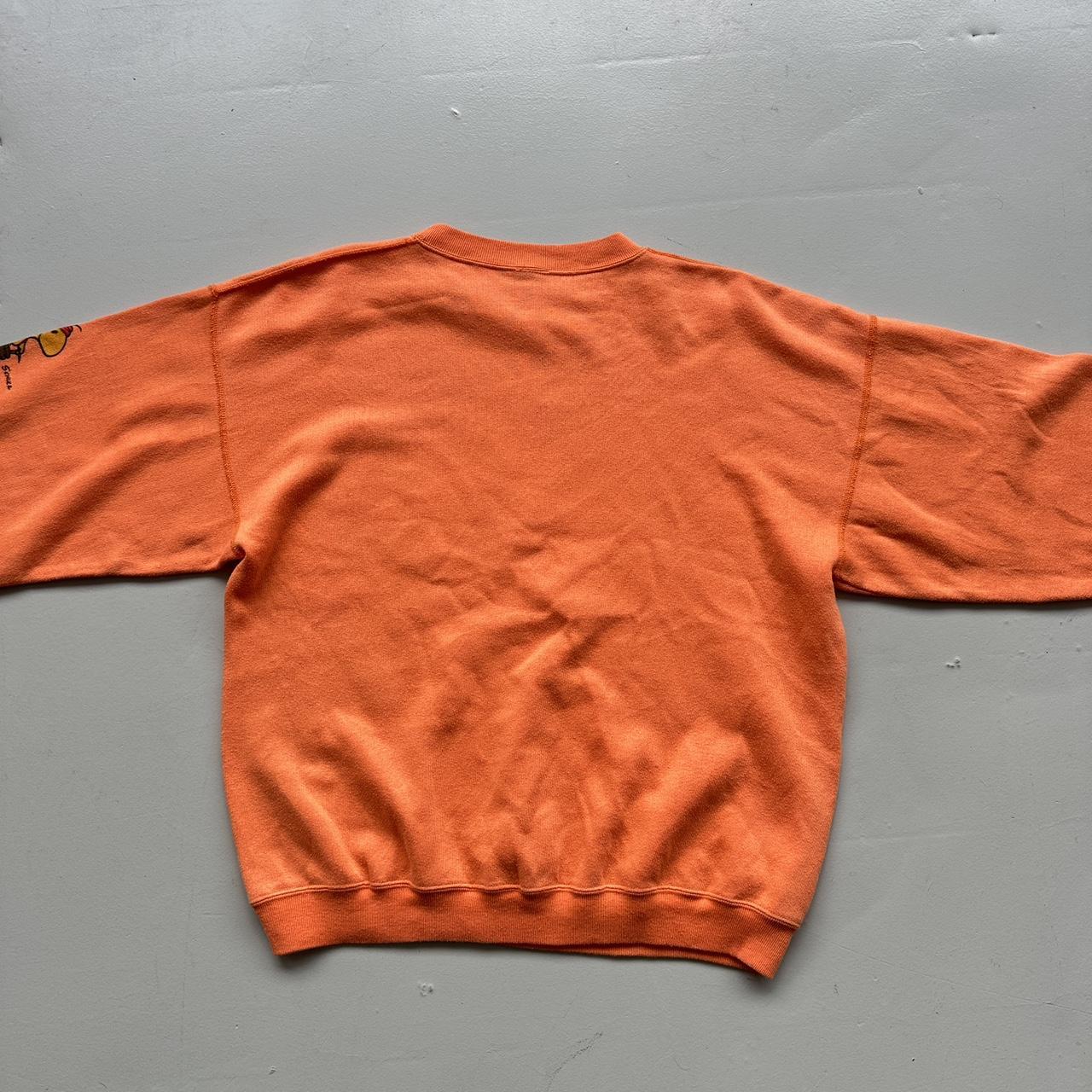 Orange Rare 80’s Vintage Snoopy Peanuts Rock Climbing Graphic Sweatshirt - XL