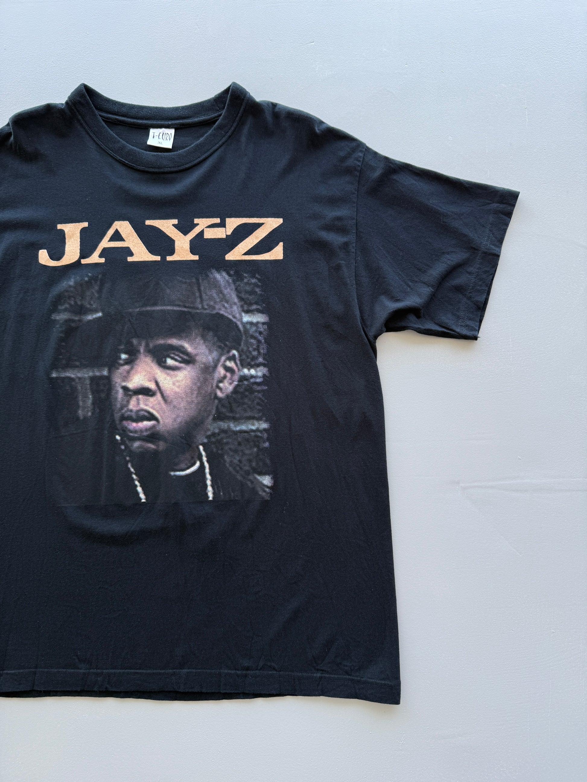 Black Jay-Z American Gangster 2008 Vintage Tour Graphic T-Shirt - Large