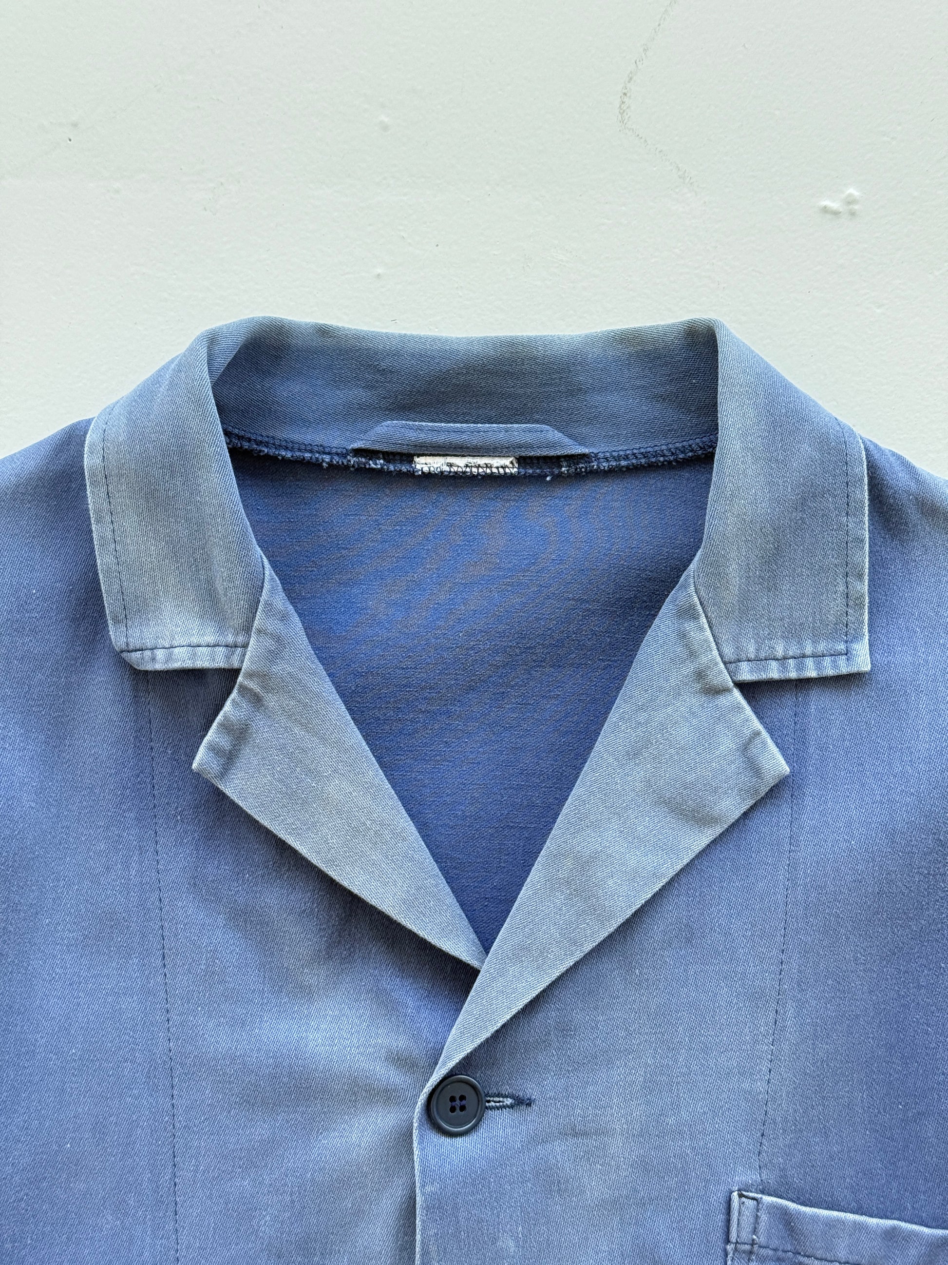 Faded Blue French Vintage Workwear Chore Jacket CH369 - XL