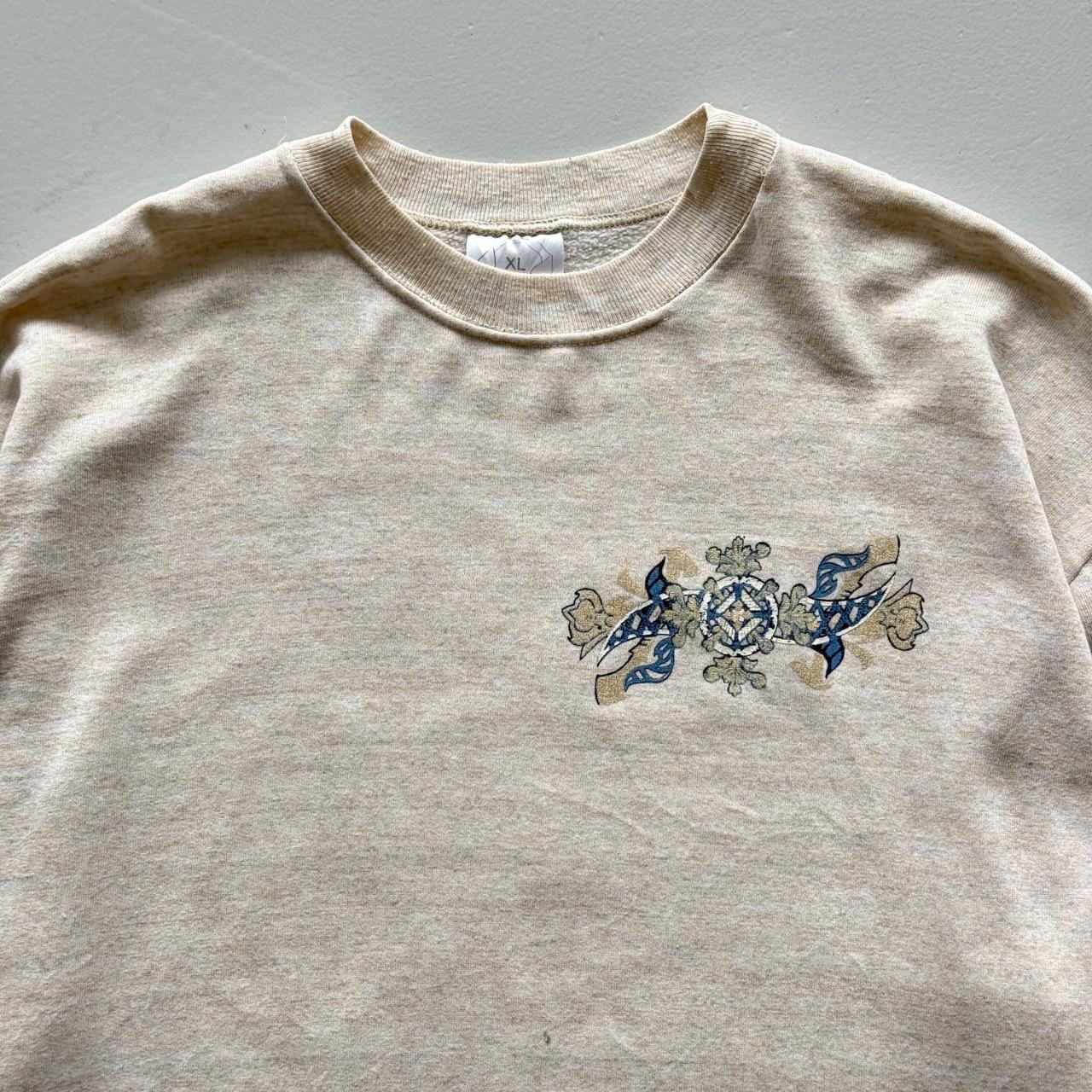 Cream Gold Rush 90’s Vintage Skate Style Sweatshirt - Medium