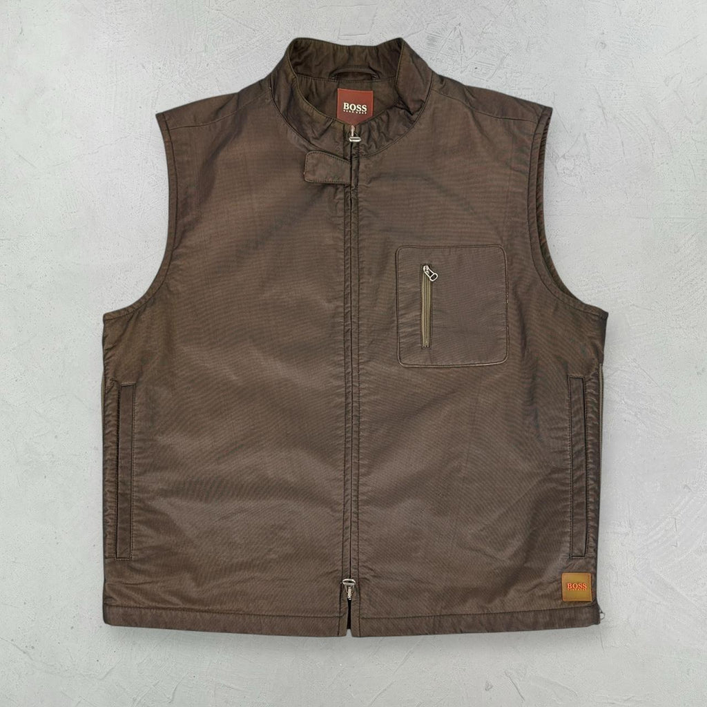 Hugo Boss Brown Utility Vest - Medium