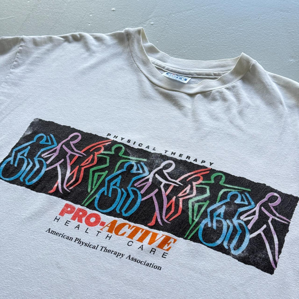 White Phsyical Therapy Vintage 90s T-shirt - XL
