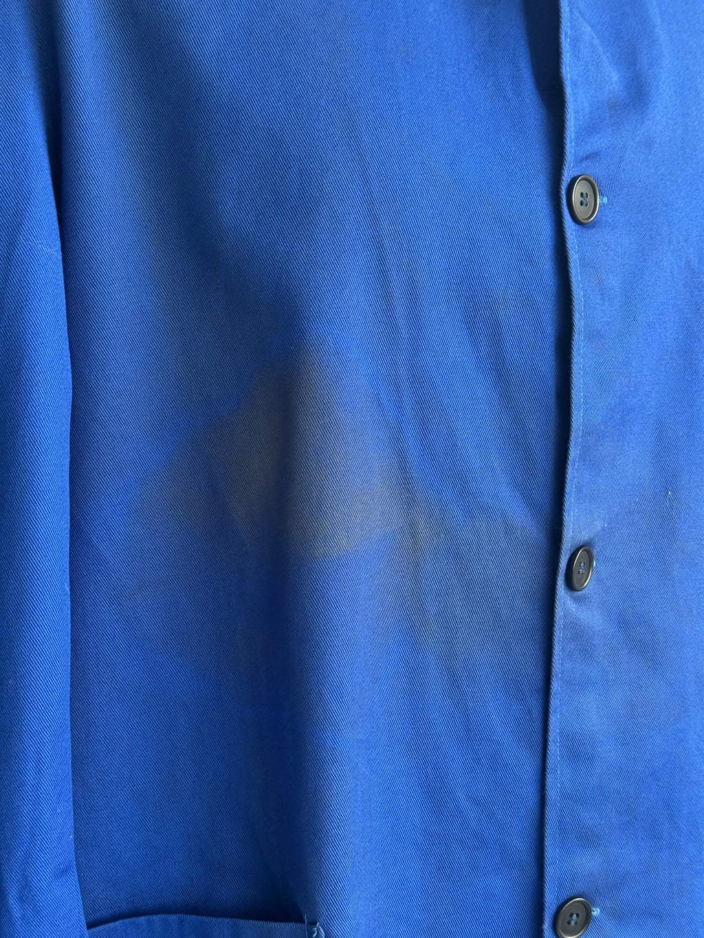 Blue French Vintage Workwear Chore Jacket CH437 - Large