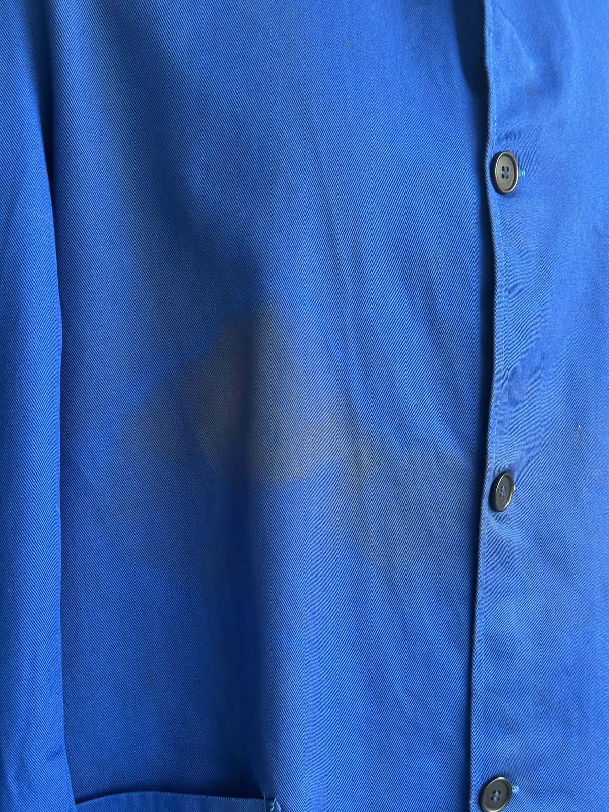 Blue French Vintage Workwear Chore Jacket CH437 - Large