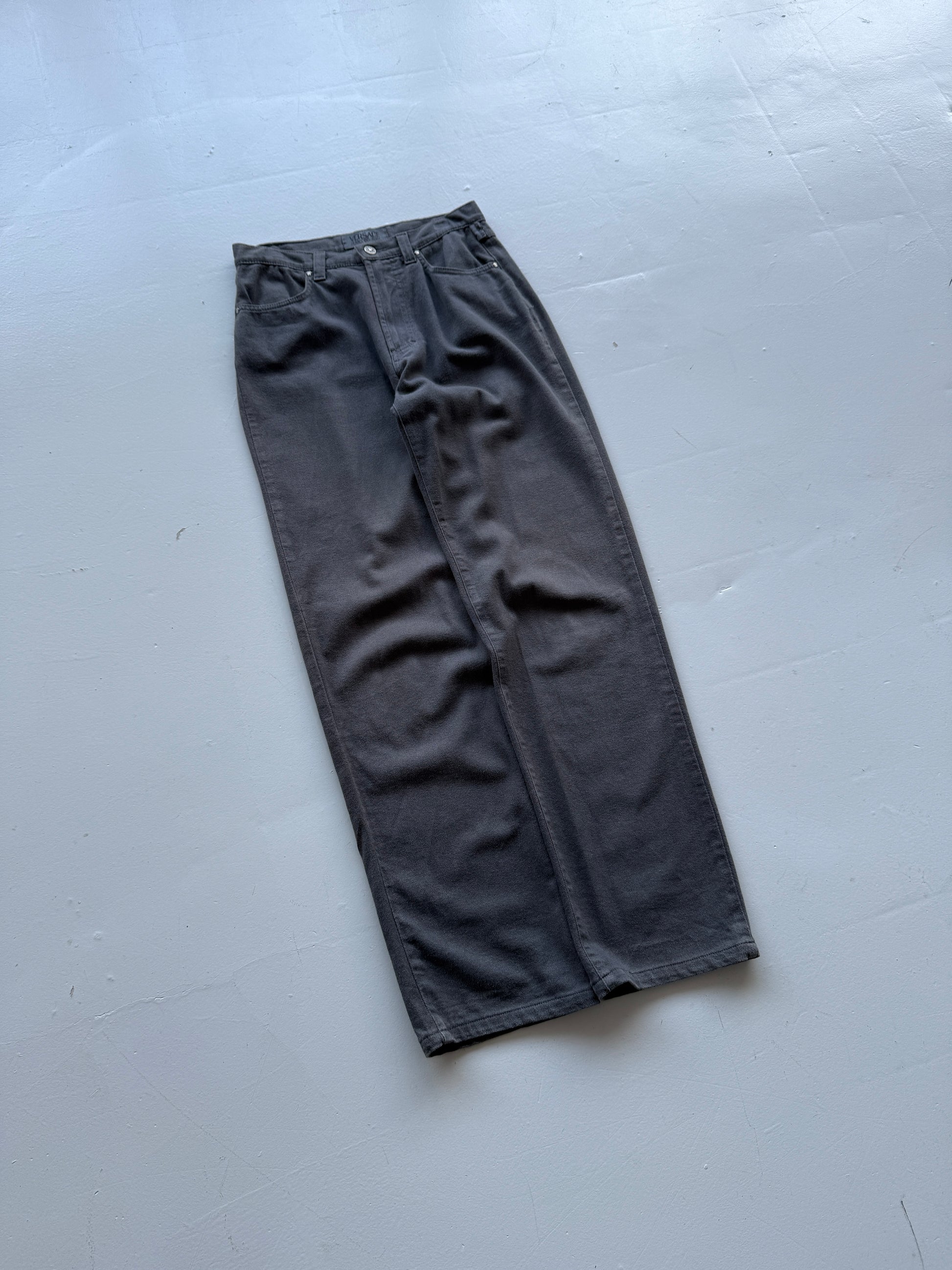 Grey Versace 90's Straight Leg Vintage Jeans - 28” x 32”