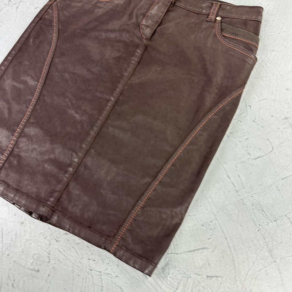 Trussardi Brown Vintage Skirt - W30 L21 Medium