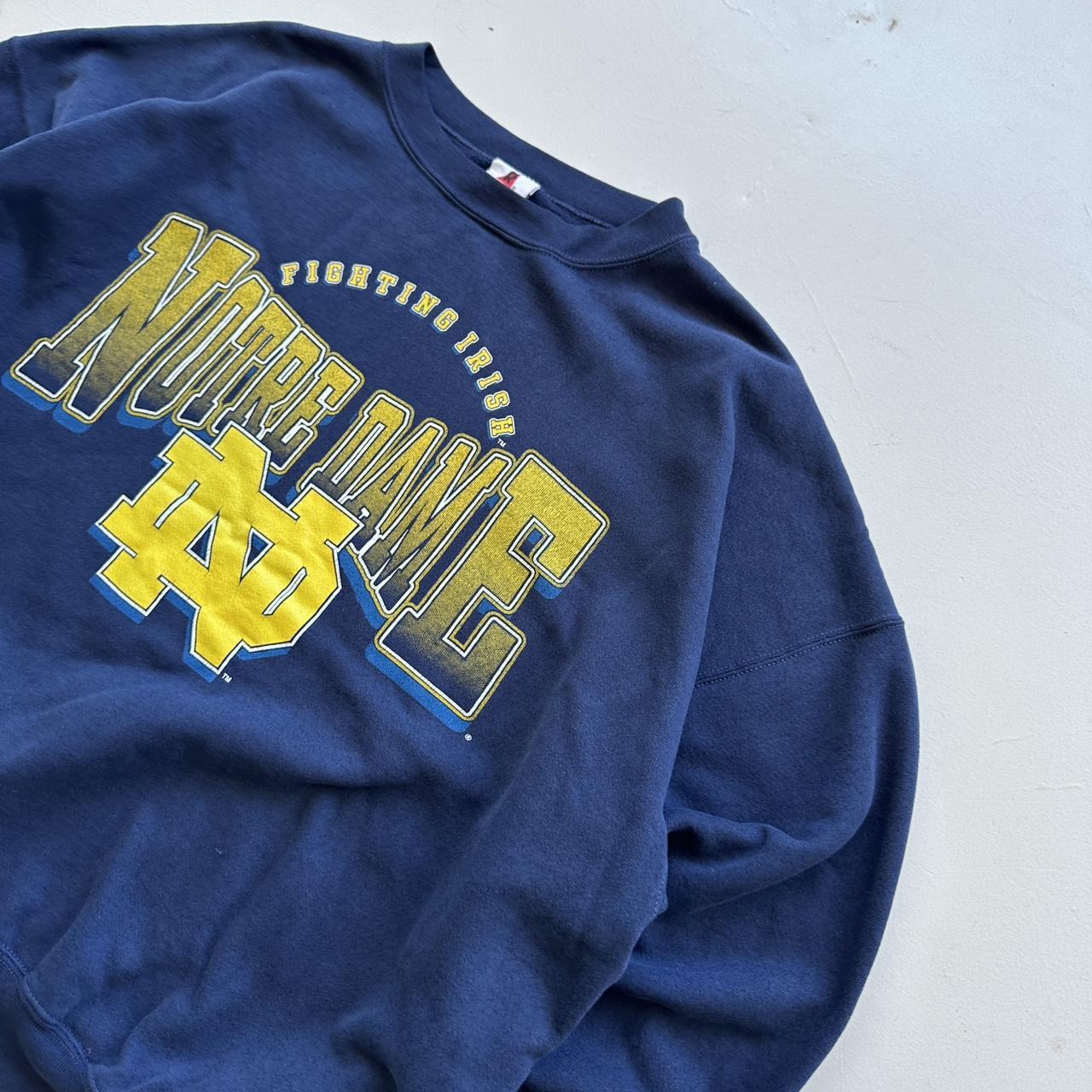 Navy Notre Dame 90s Vintage Sweatshirt - XL