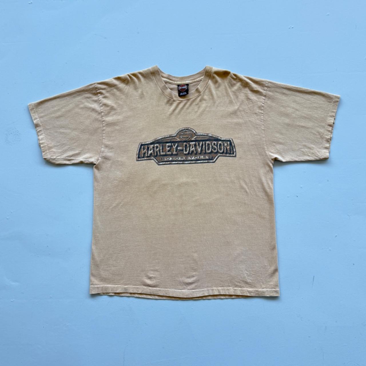 Sandstone Beige Harley Davidson 90s Vintage Graphic T-Shirt - 2XL