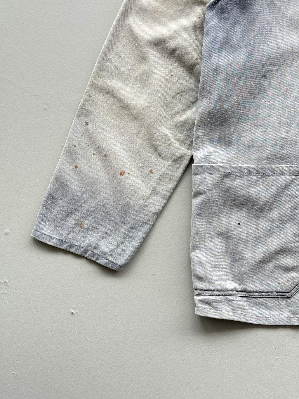 Faded White French Chore Jacket 70's Vintage Workwear CH220 - Medium