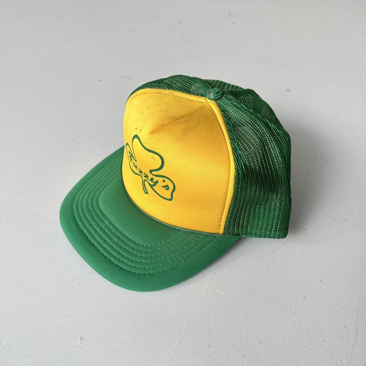 Green and Yellow Fuzzy’s Irish Mesh and Foam Trucker SnapBack Cap
