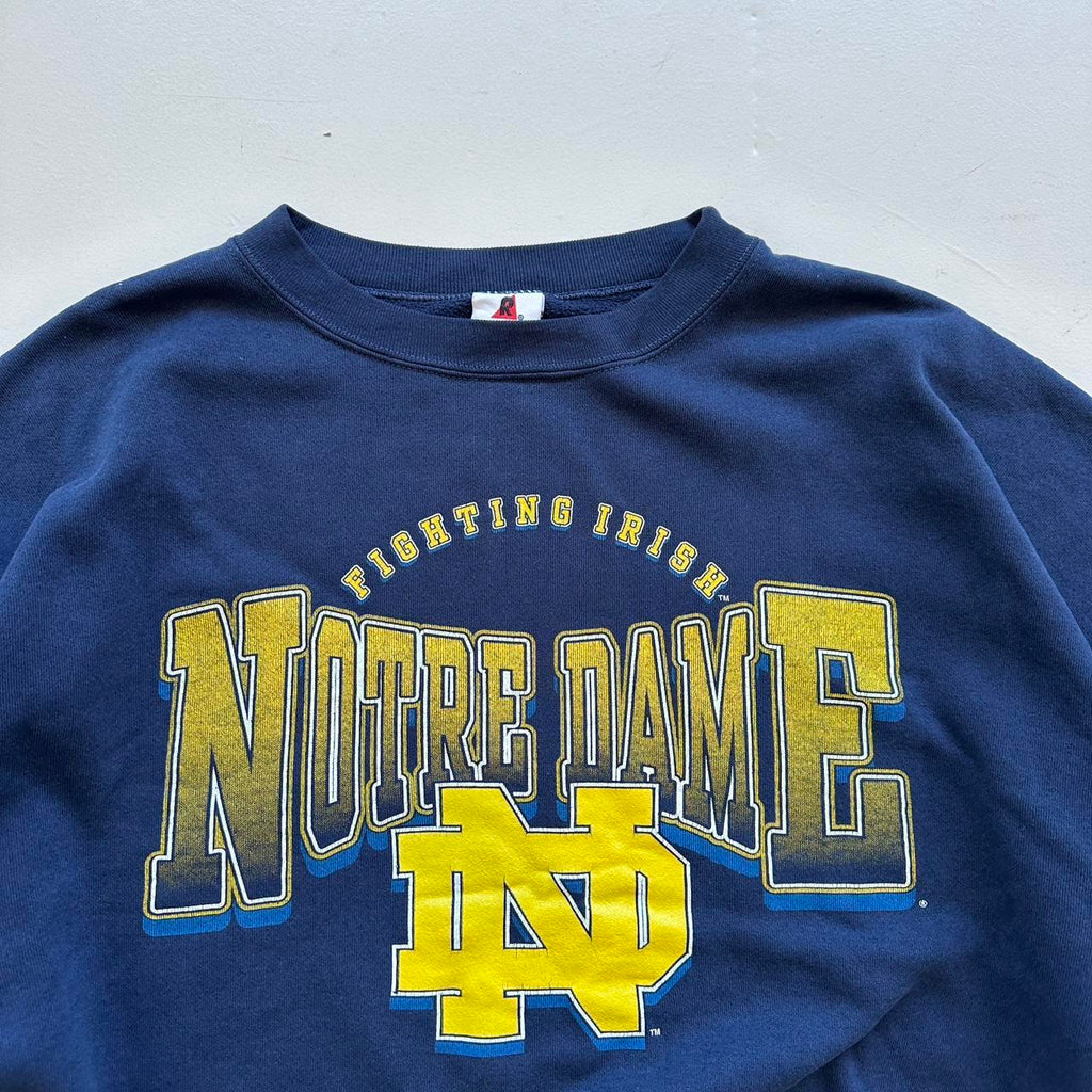 Navy Notre Dame 90s Vintage Sweatshirt - XL