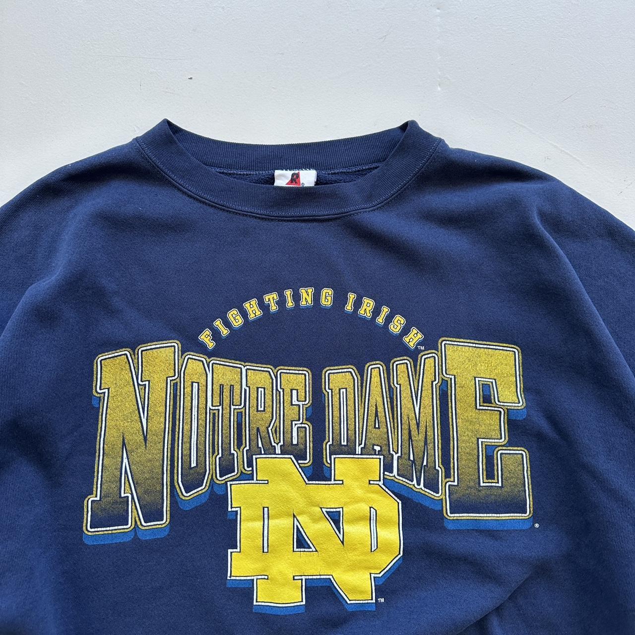 Navy Notre Dame 90s Vintage Sweatshirt - XL