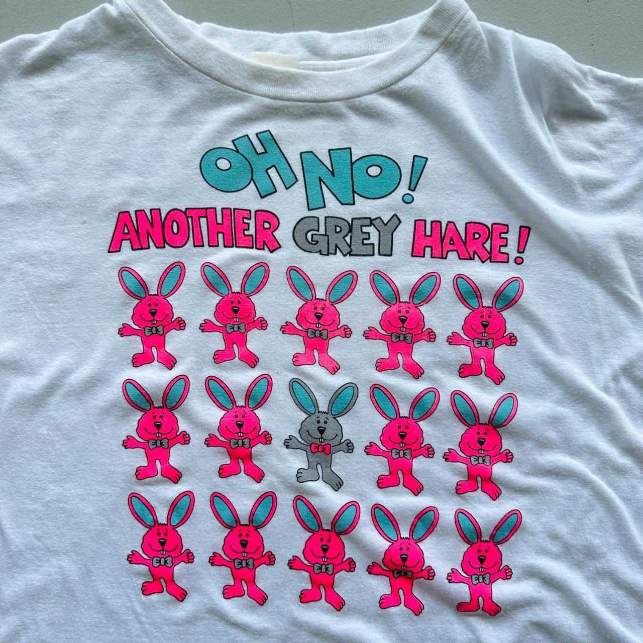 White Another Grey Hare Vintage 90's T-shirt - Boxy Medium