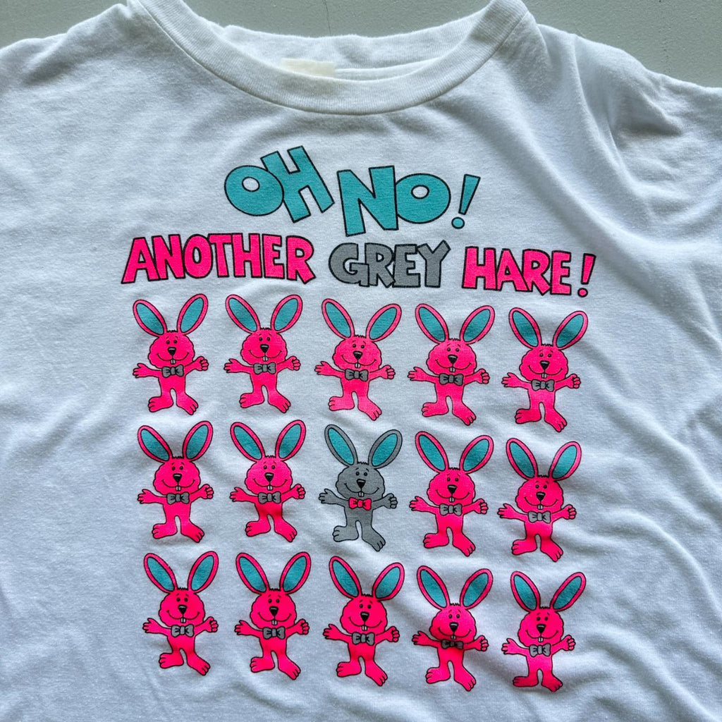 White Another Grey Hare Vintage 90's T-shirt - Boxy Medium