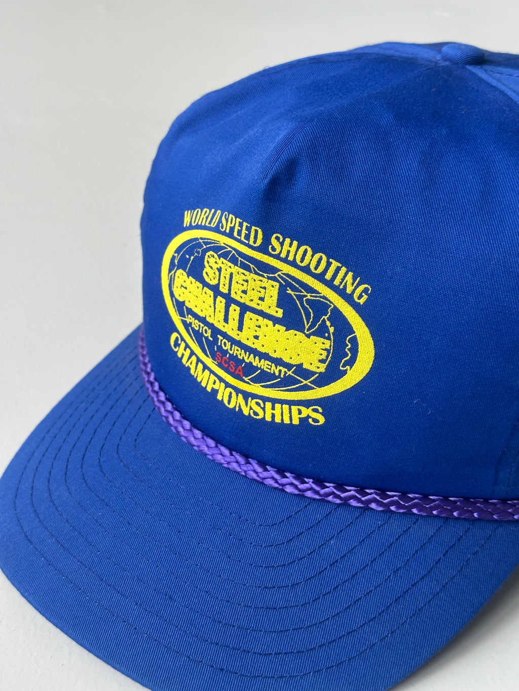 Blue Steel Challenge World Speed Shooting 90's Vintage SnapBack Trucker Cap