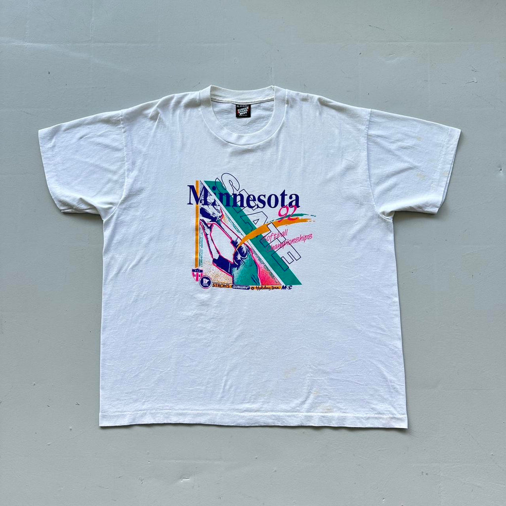 White Minnesota Tourist Vintage 90's T-shirt - 2XL