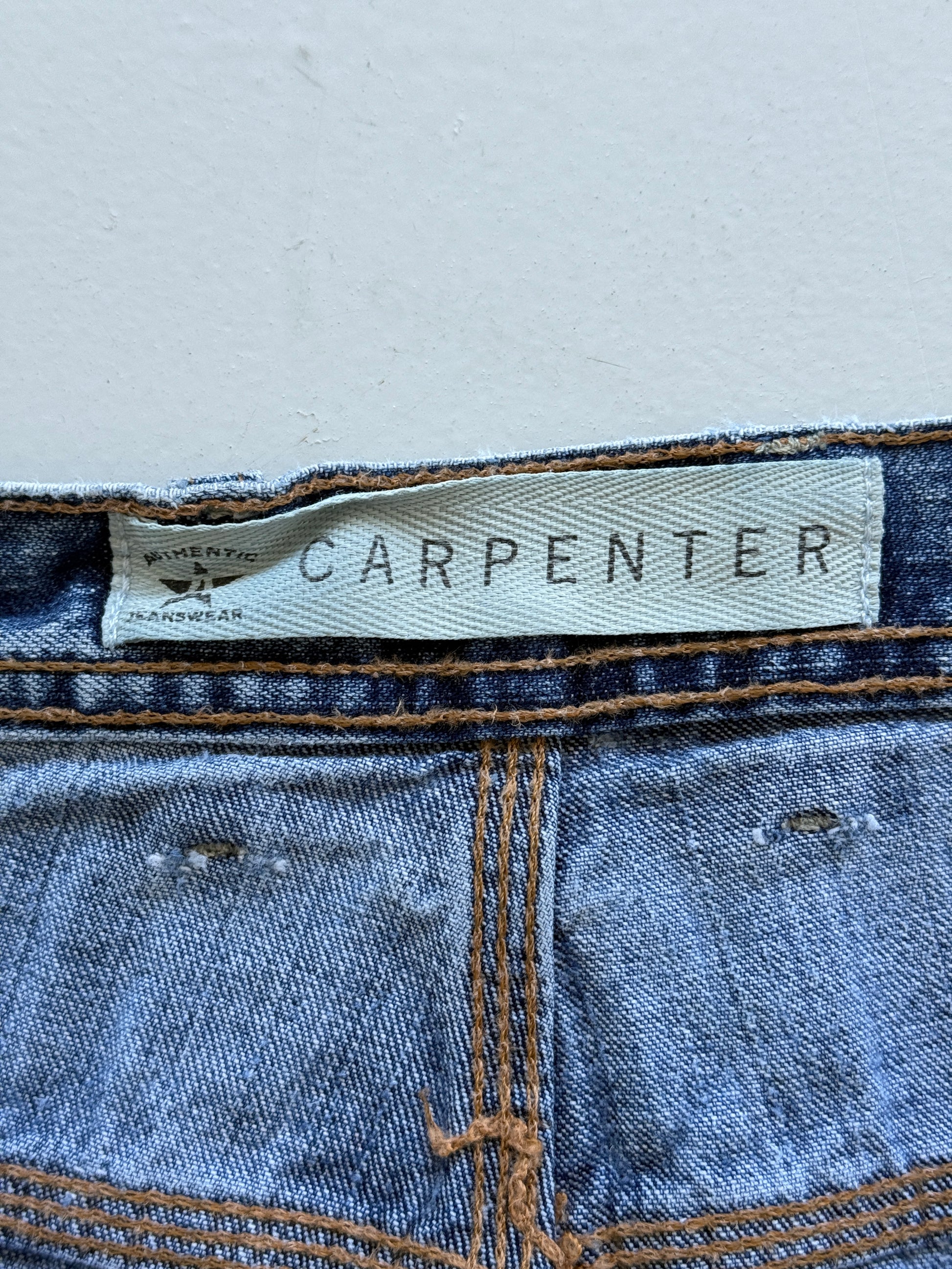 Blue Arizona 00's Vintage Y2K Baggy Carpenter Denim Shorts - W34 x L9