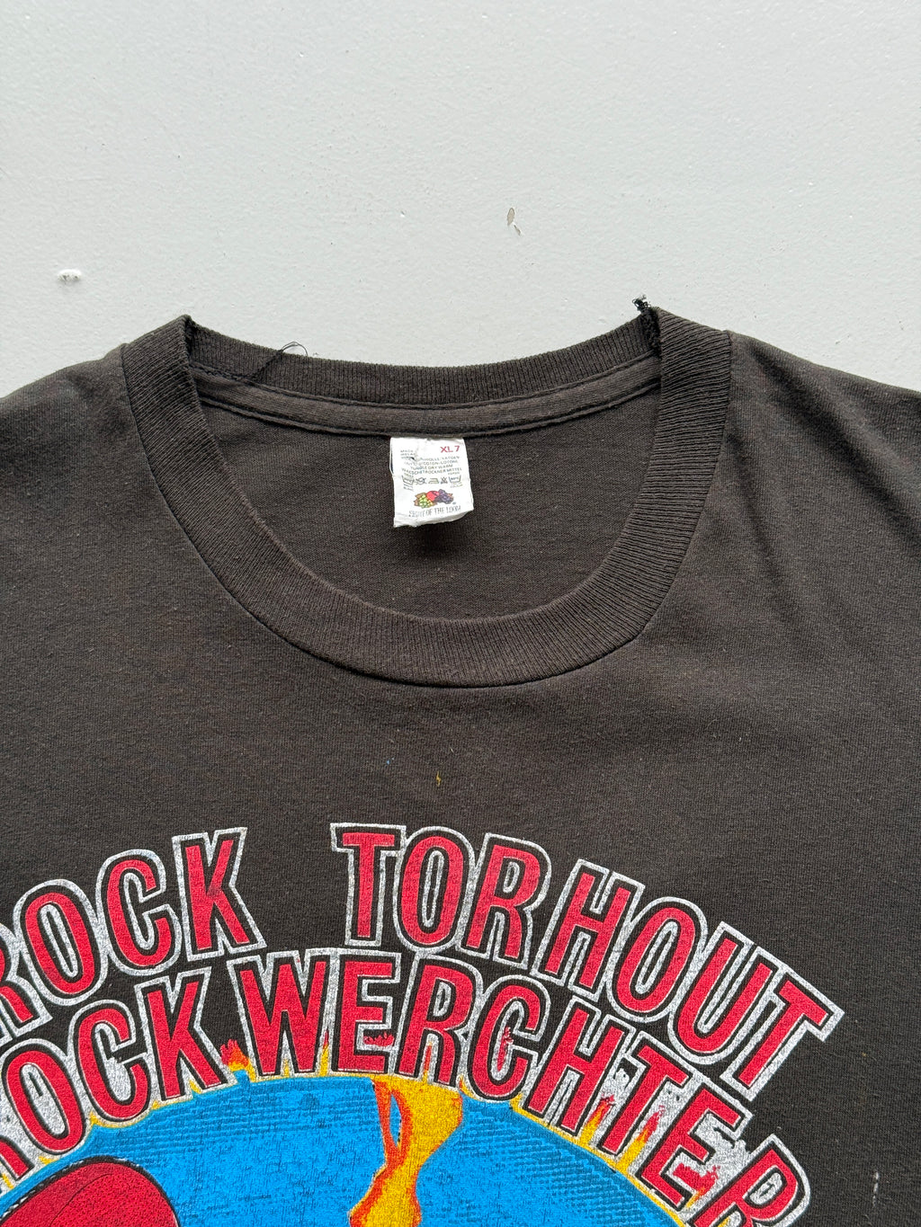 Faded Black German Rock 90's Vintage Metallica Sonic Youth T-Shirt - Medium