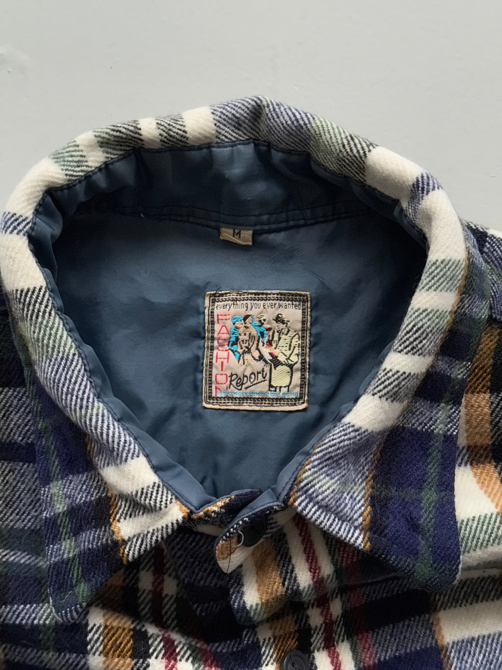 Blue Chequered 90's Vintage Western Long Sleeve Button Down Shirt - Large