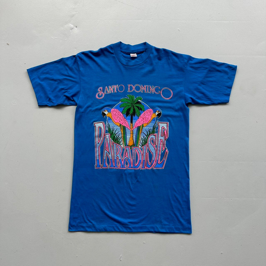 Blue Santa Domingo Paradise 90s Vintage T-shirt - Medium