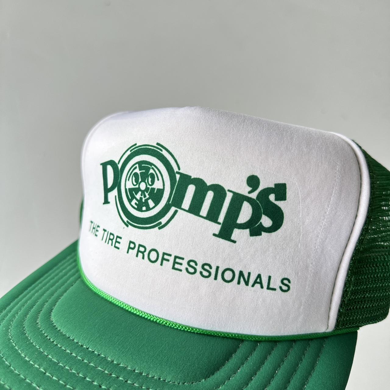 Green / White Pomp’s Mesh and Foam Trucker SnapBack Cap