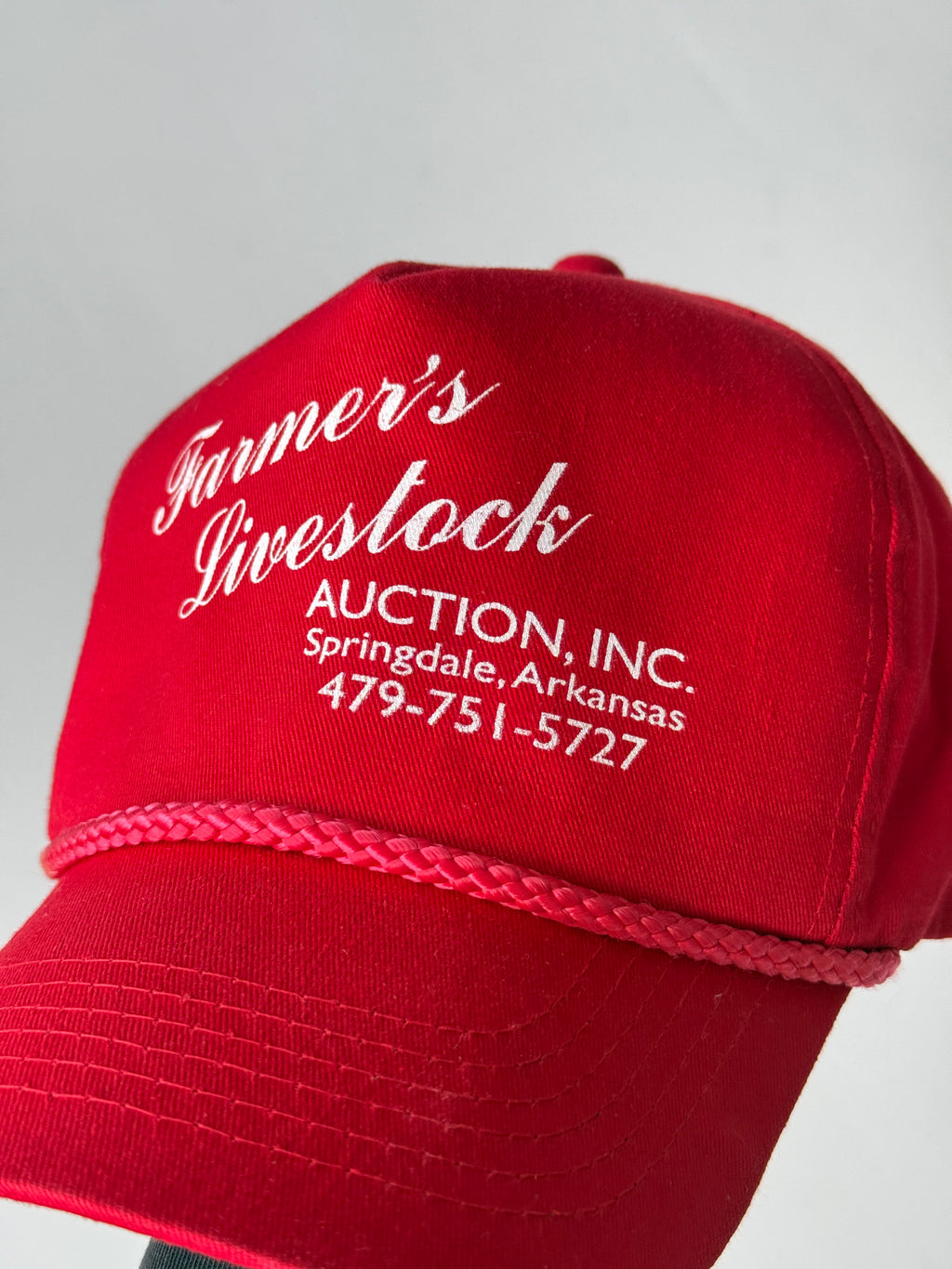 Red Farmers Livestock Vintage Cotton SnapBack Trucker Cap