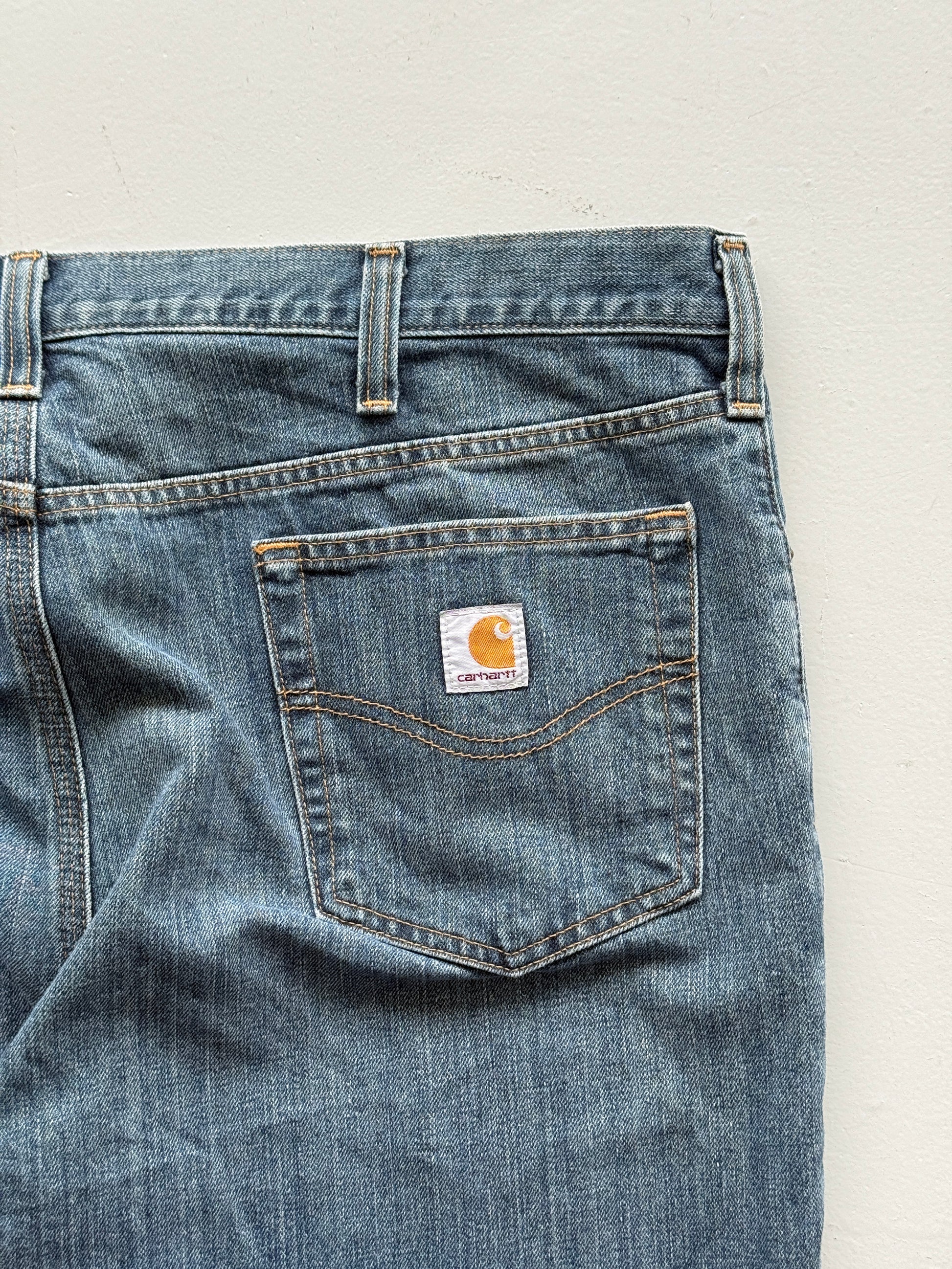 Blue Carhartt 00's Vintage Denim Tapered Jeans - W40 x L34