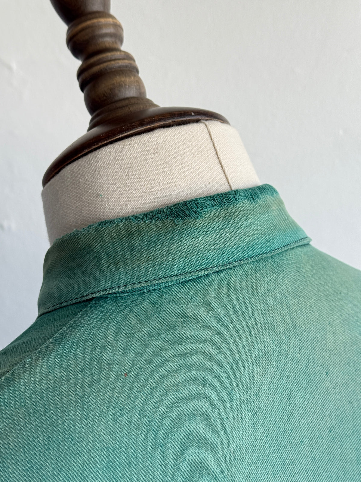 Thrashed Turquoise French 1960's Vintage Workwear Chore Jacket CH488 - XL