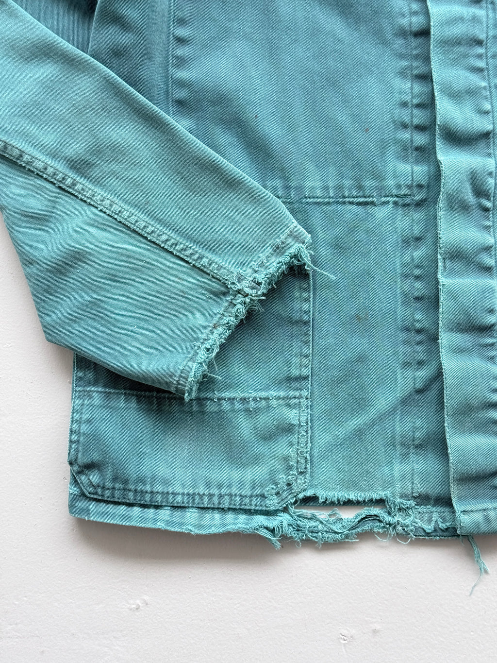 Teal French Vintage Workwear Chore Jacket 80's CH381 - Small