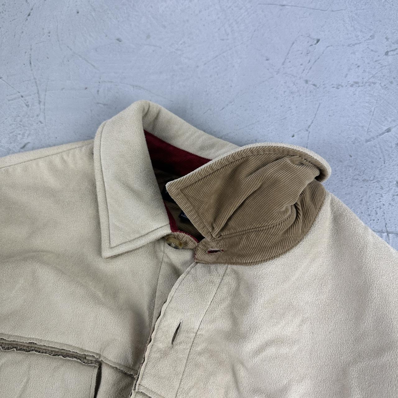 Tommy Hilfiger Suede and Sherpa Cream vintage Shirt - Large
